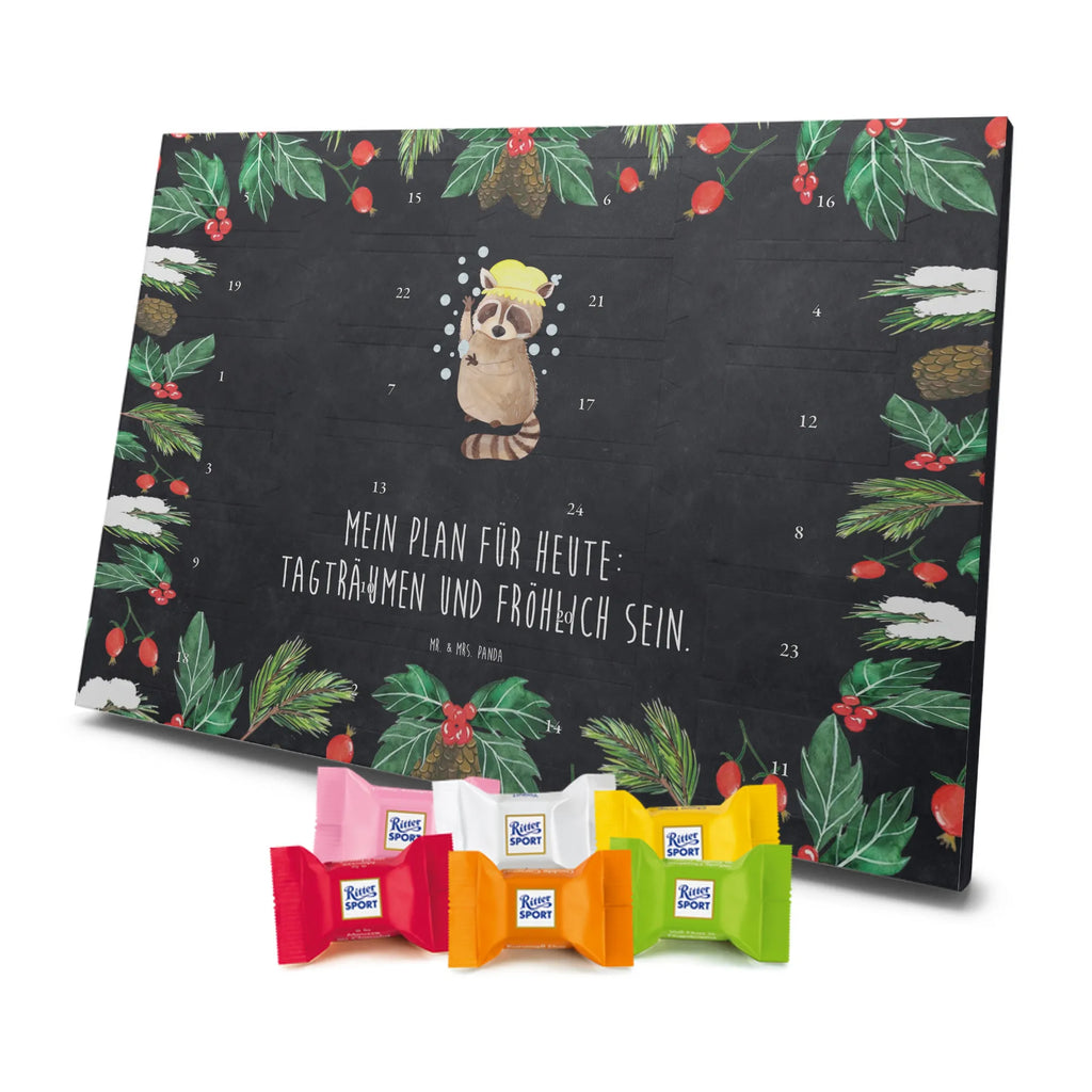 Chocolate advent calendar Raccoon gift ideas, gifts, small animals, good mood, cute, funny sayings, cute animal motives, hand drawn, special gifts, card, animal lover, raccoon, soap bubbles, wash, daydreaming