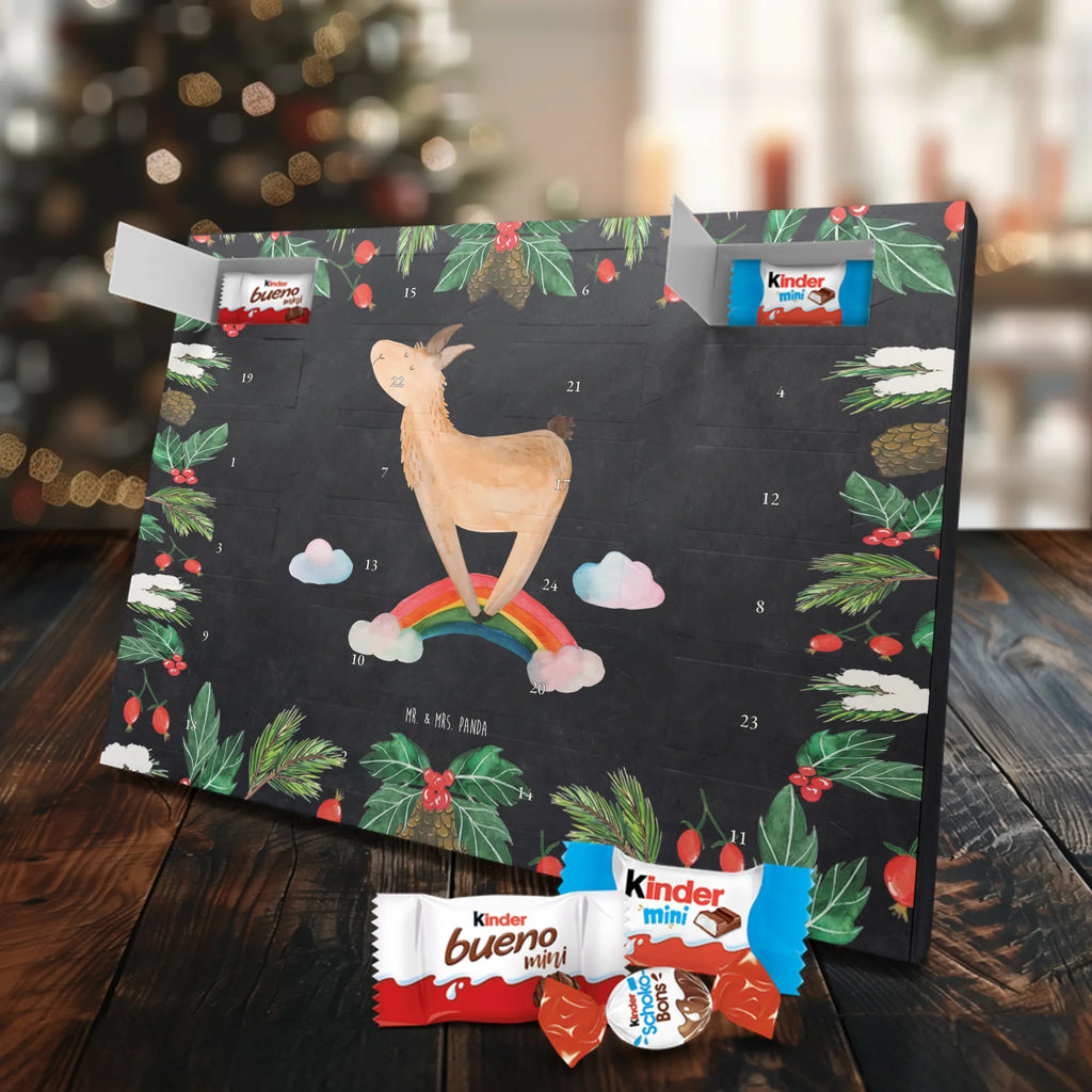 Chocolate advent calendar lama rainbow Llama, alpaca, trendy animal, Freedom, Cloud country, Outsider, School, Rainbow, Self-employed