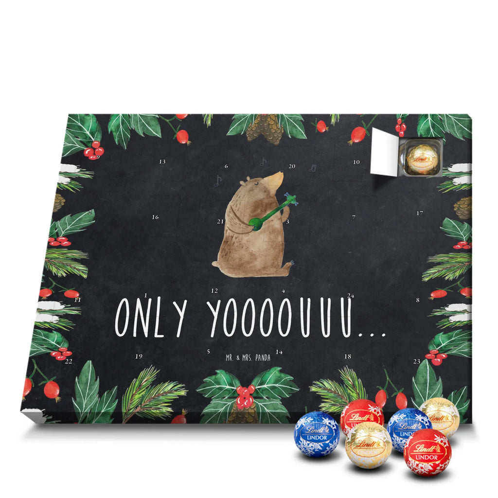 Chocolate advent calendar bear guitar teddy bear, cuddly toy