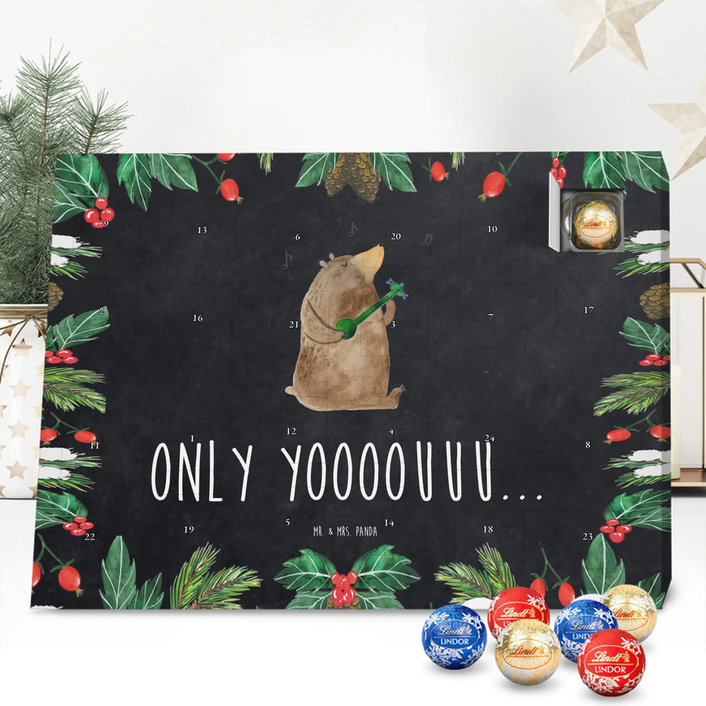 Chocolate advent calendar bear guitar teddy bear, cuddly toy