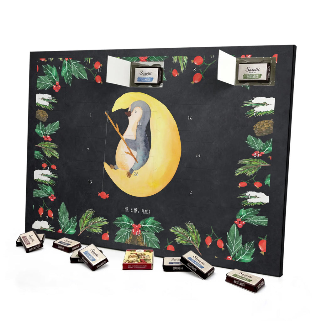 Chocolate advent calendar Penguin moon North Pole, Penguins, bedroom, night's rest, falling asleep, insomnia, guest room, sleep, penguins, saying