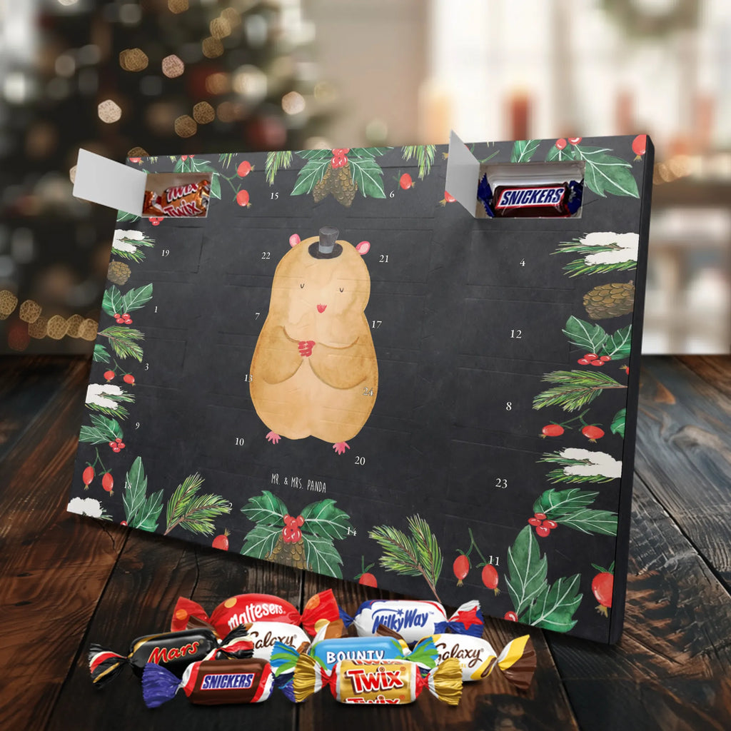 Chocolate advent calendar hamster cap gift ideas, gifts, small animals, good mood, cute, funny sayings, cute animal motives, hand drawn, special gifts, card, animal lover, top hat, dwarf hamster, magician, wizard, hat