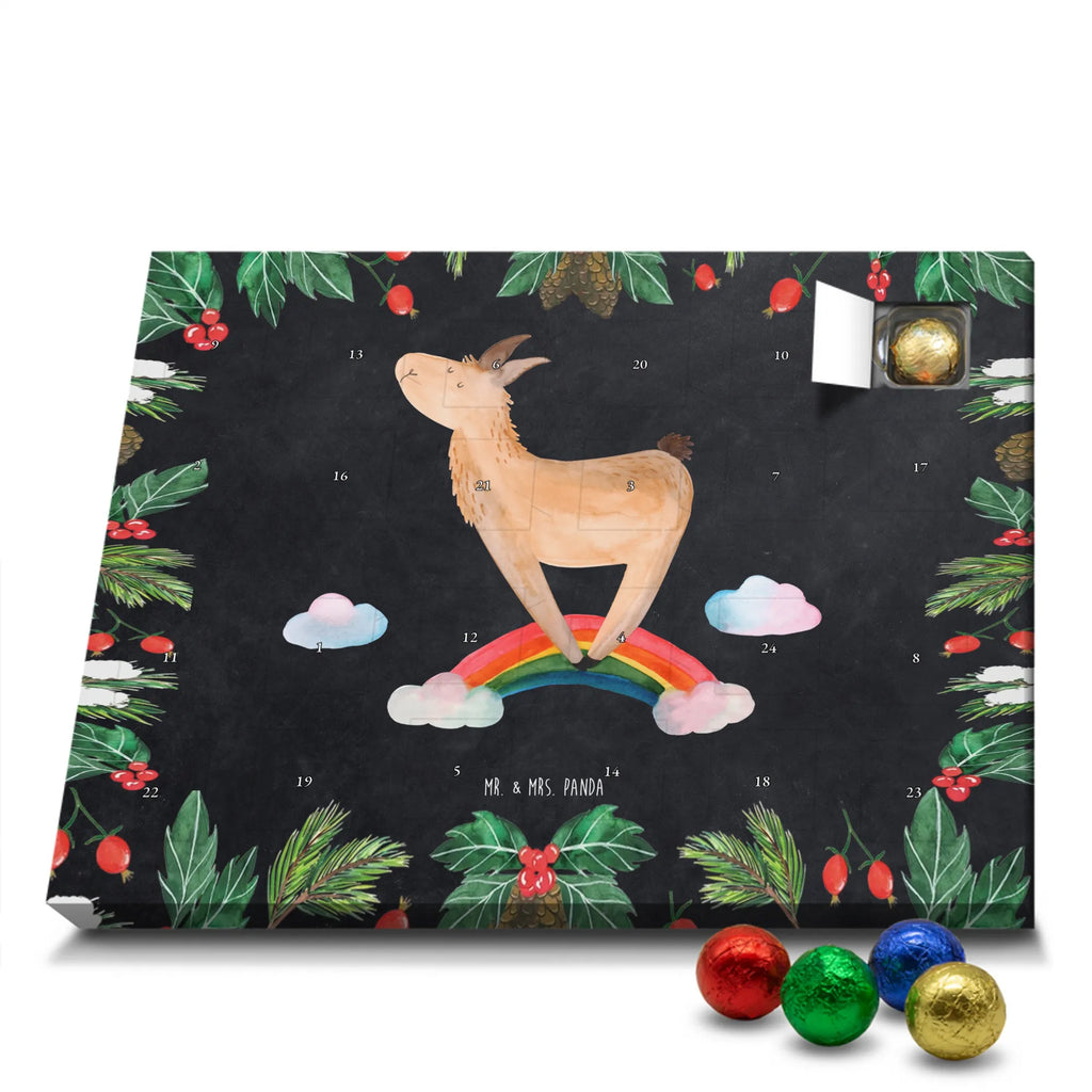 Chocolate advent calendar lama rainbow Llama, alpaca, trendy animal, Freedom, Cloud country, Outsider, School, Rainbow, Self-employed