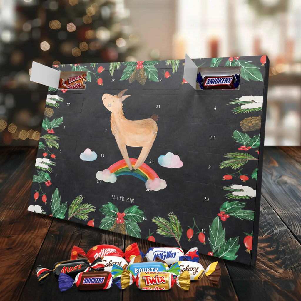 Chocolate advent calendar lama rainbow Llama, alpaca, trendy animal, Freedom, Cloud country, Outsider, School, Rainbow, Self-employed
