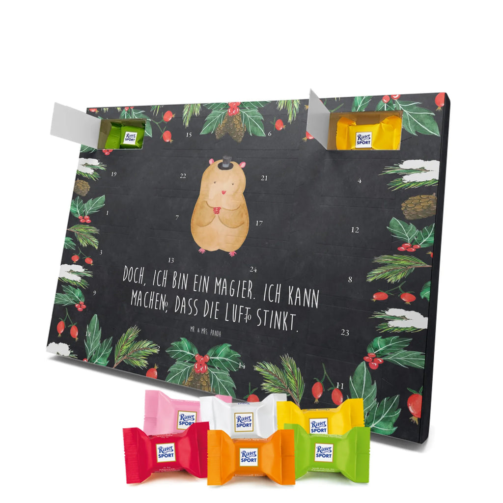 Chocolate advent calendar hamster cap gift ideas, gifts, small animals, good mood, cute, funny sayings, cute animal motives, hand drawn, special gifts, card, animal lover, top hat, dwarf hamster, magician, wizard, hat