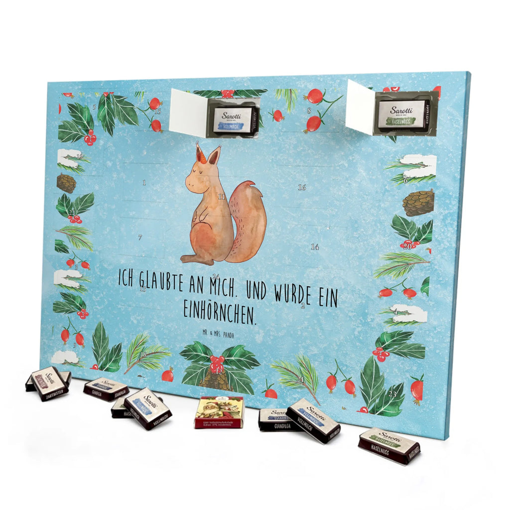 Chocolate advent calendar unicorn Believe squirrel