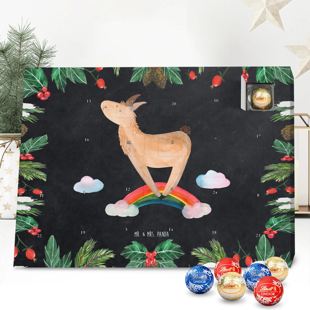 Chocolate advent calendar lama rainbow Llama, alpaca, trendy animal, Freedom, Cloud country, Outsider, School, Rainbow, Self-employed