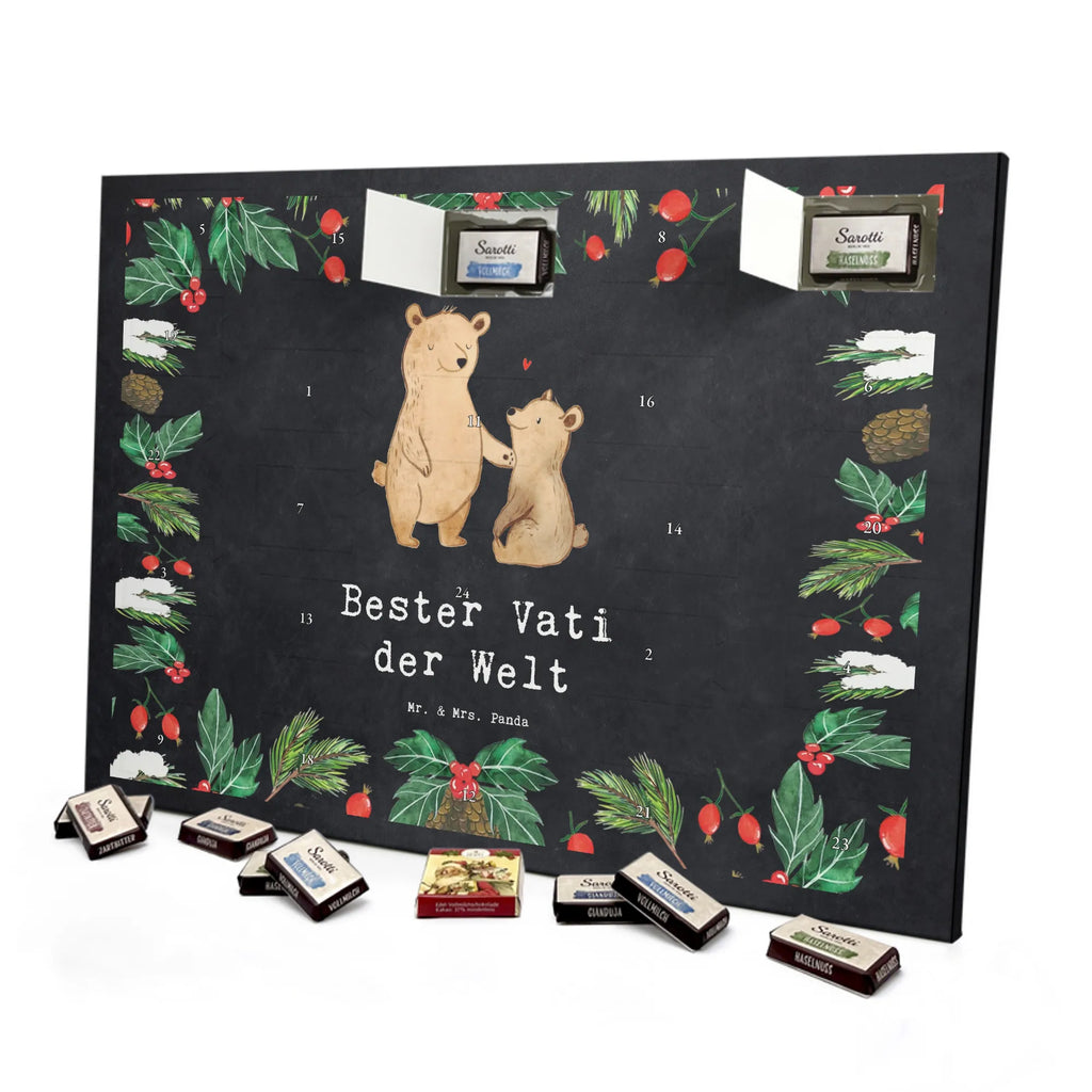 Chocolate advent calendar bear World&#39;s Best Dad gift, birthday, gift idea, birthday present, giving, thank you, for, make you happy, gift tip, best, gift father, parents, Father, man, little thing