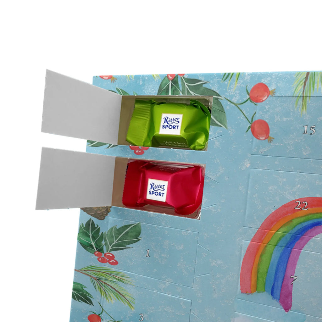 Chocolate advent calendar unicorn Pegasus growing up, pegasus, rainbow, reality, playing, unicorn love, saying fun