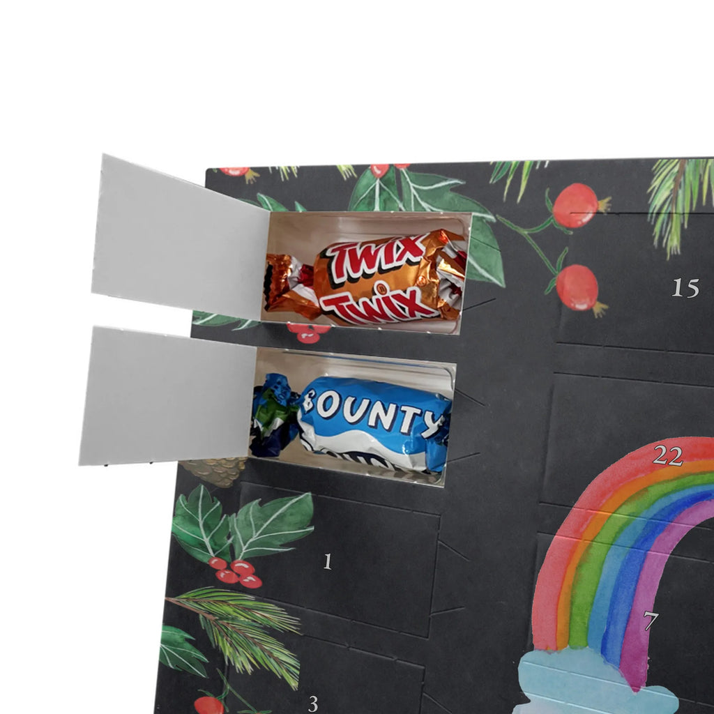 Chocolate advent calendar unicorn Pegasus growing up, pegasus, rainbow, reality, playing, unicorn love, saying fun