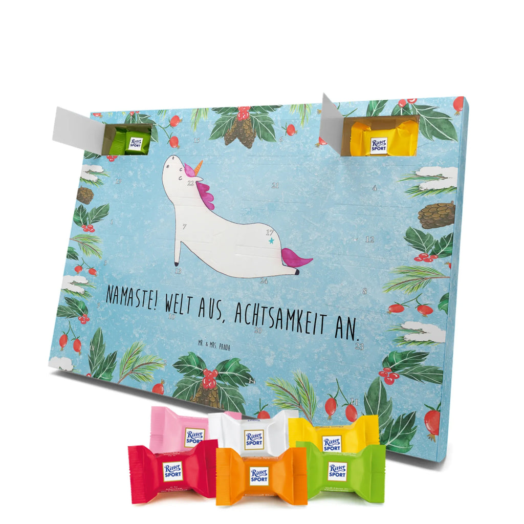 Chocolate advent calendar unicorn yoga mindfulness, relaxation, gift, present, sports, sweet