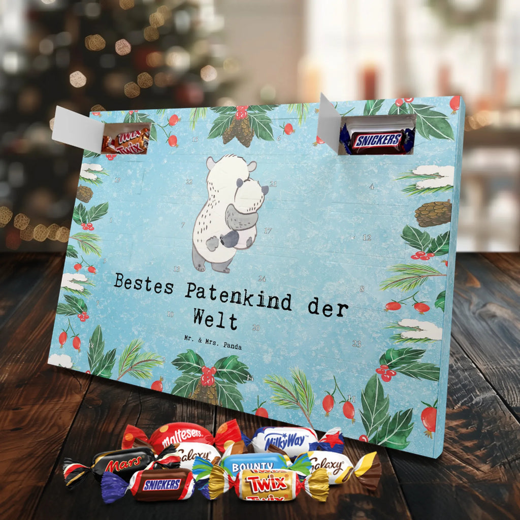 Chocolate advent calendar panda Best godchild in the world gift, birthday, gift idea, birthday present, giving, thank you, for, make you happy, gift tip, christening gift, godfather, Godchild, nephew, baptized, godmother, niece, baptism, christening ceremony