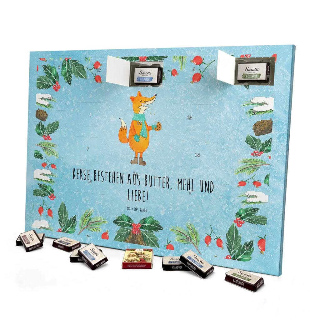 Chocolate advent calendar Fox biscuit forest wildlife, clever as a fox, foxes, animal lover, baking saying, cookies, christmas present, kitchen decoration, christmas time