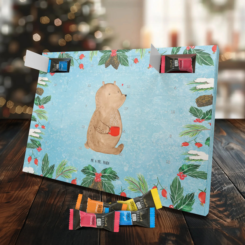 Chocolate advent calendar bear Coffee cuddly toy, teddy bear, morning routine, save the world, bears, good morning, conquer the world
