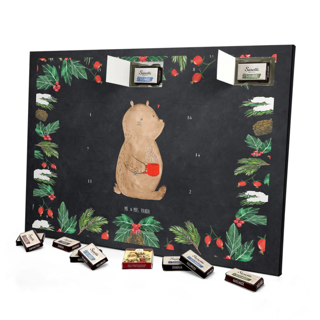 Chocolate advent calendar bear Coffee cuddly toy, teddy bear, morning routine, save the world, bears, good morning, conquer the world