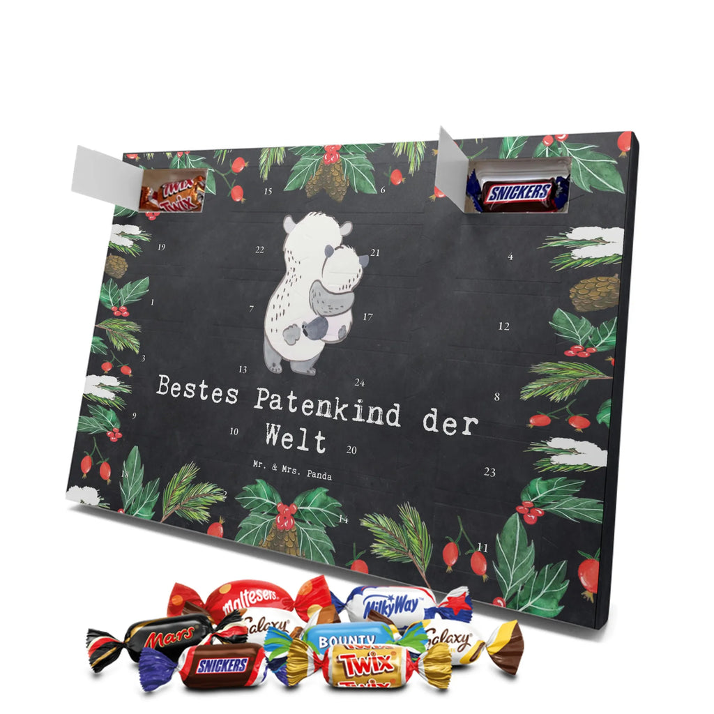 Chocolate advent calendar panda Best godchild in the world gift, birthday, gift idea, birthday present, giving, thank you, for, make you happy, gift tip, christening gift, godfather, Godchild, nephew, baptized, godmother, niece, baptism, christening ceremony