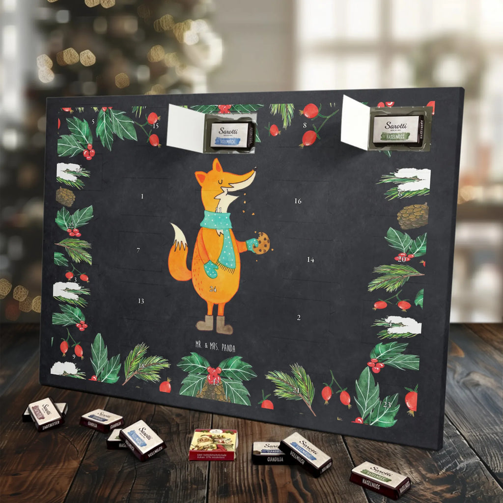 Chocolate advent calendar Fox biscuit forest wildlife, clever as a fox, foxes, animal lover, baking saying, cookies, christmas present, kitchen decoration, christmas time