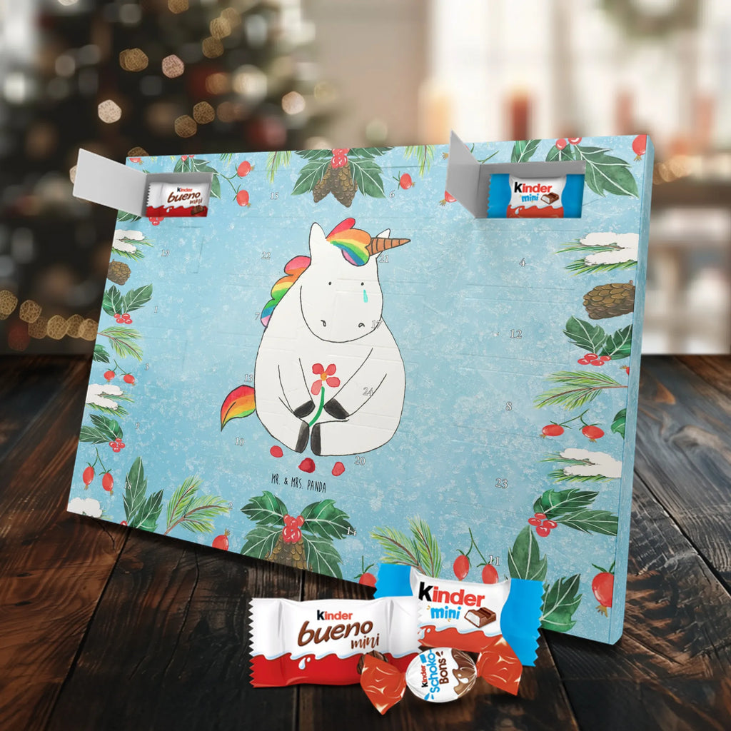 Chocolate advent calendar unicorn Sad friends, Friendship, consoling, grief, greeting card, flower