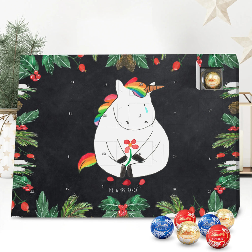 Chocolate advent calendar unicorn Sad friends, Friendship, consoling, grief, greeting card, flower