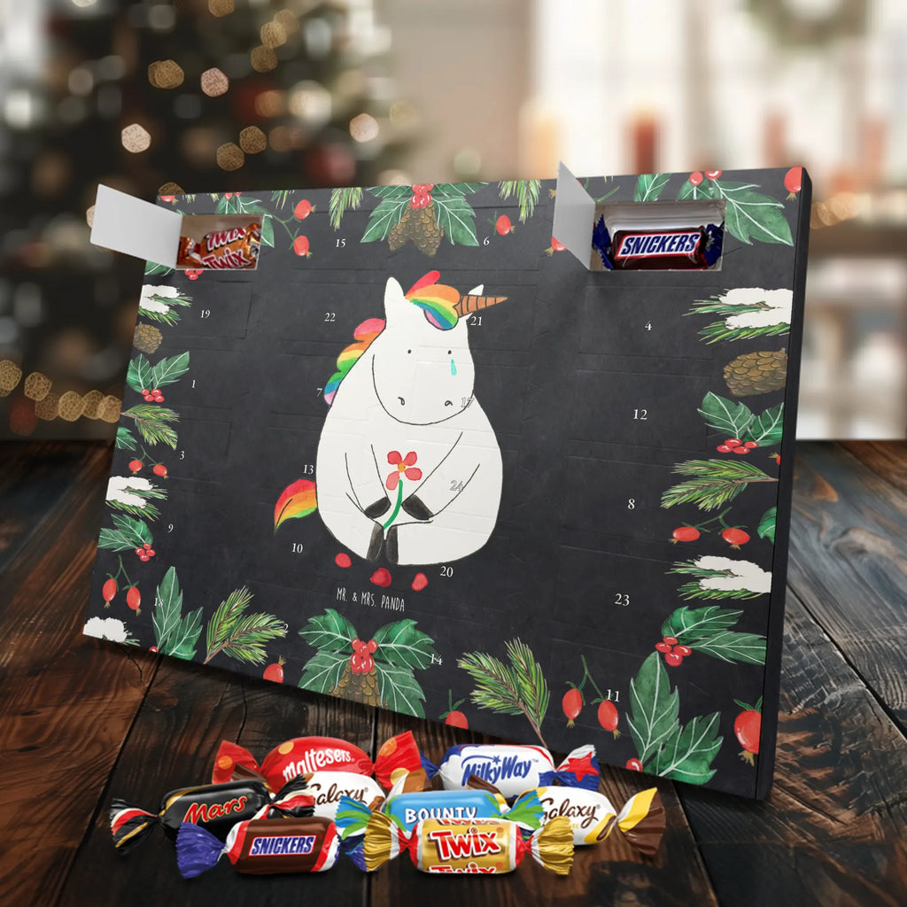 Chocolate advent calendar unicorn Sad friends, Friendship, consoling, grief, greeting card, flower