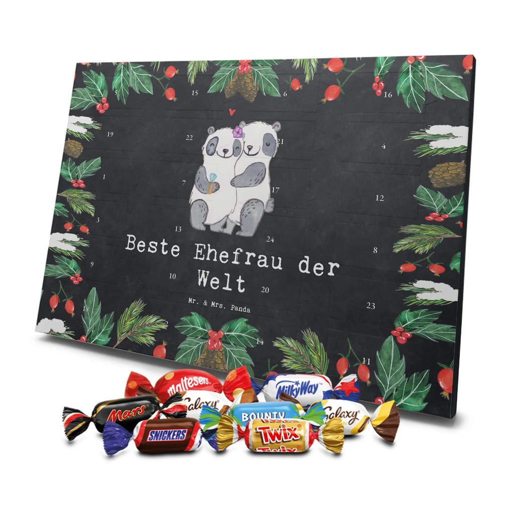 Chocolate advent calendar panda best wife in the world gift, birthday, gift idea, birthday present, giving, thank you, for, make you happy, gift tip, Bride, Dream Woman, Marriage, Girlfriend, Life Companion, Darling, Best, Wedding, Spouse, Wife, Little Things, Woman