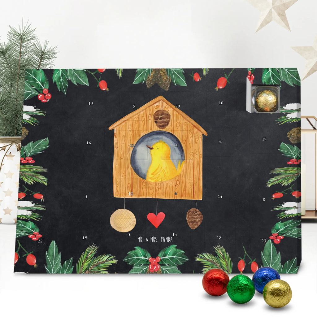 Chocolate advent calendar birdhouse Home gift ideas, gifts, small animals, good mood, cute, funny sayings, cute animal motives, hand drawn, special gifts, card, animal lover, gift, moving out, birdhouse, bird, moving in, house building, moving gift