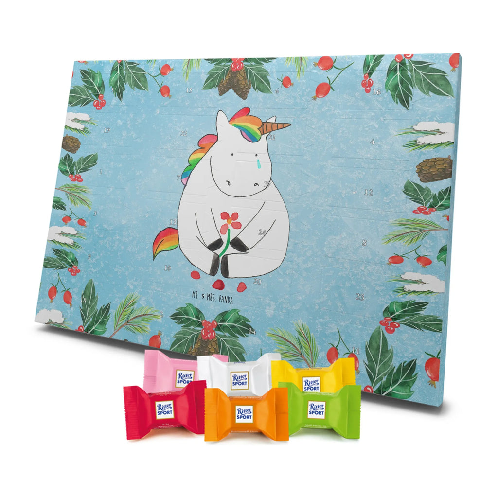 Chocolate advent calendar unicorn Sad friends, Friendship, consoling, grief, greeting card, flower