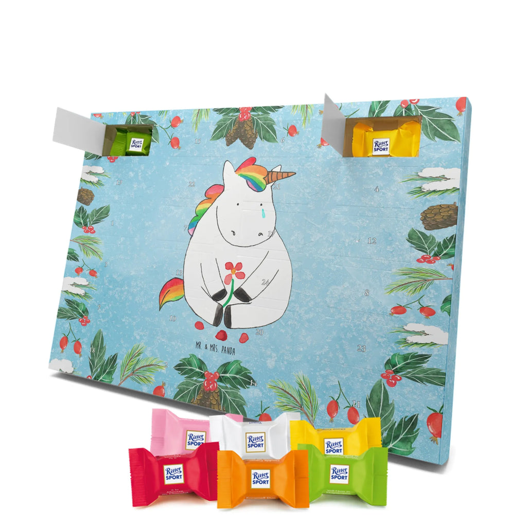 Chocolate advent calendar unicorn Sad friends, Friendship, consoling, grief, greeting card, flower