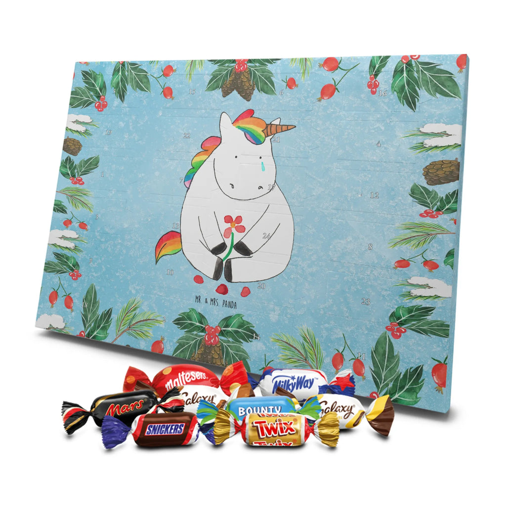 Chocolate advent calendar unicorn Sad friends, Friendship, consoling, grief, greeting card, flower