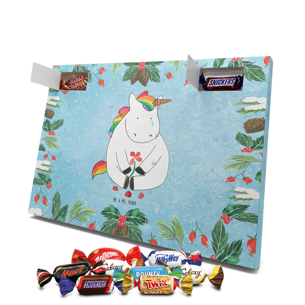 Chocolate advent calendar unicorn Sad friends, Friendship, consoling, grief, greeting card, flower