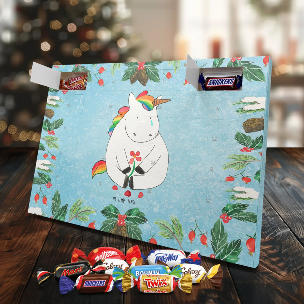Chocolate advent calendar unicorn Sad friends, Friendship, consoling, grief, greeting card, flower