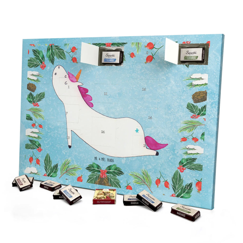Chocolate advent calendar unicorn yoga mindfulness, relaxation, gift, present, sports, sweet