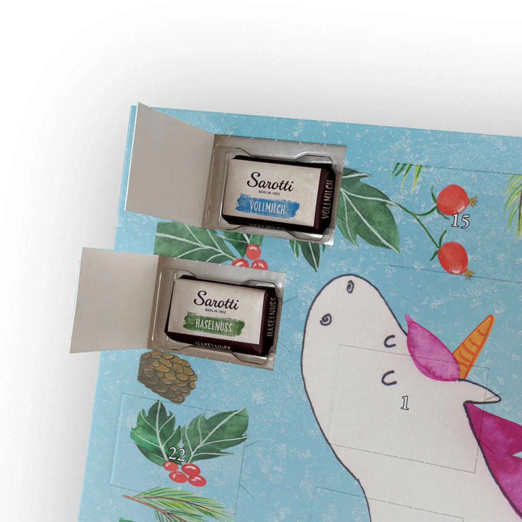 Chocolate advent calendar unicorn yoga mindfulness, relaxation, gift, present, sports, sweet