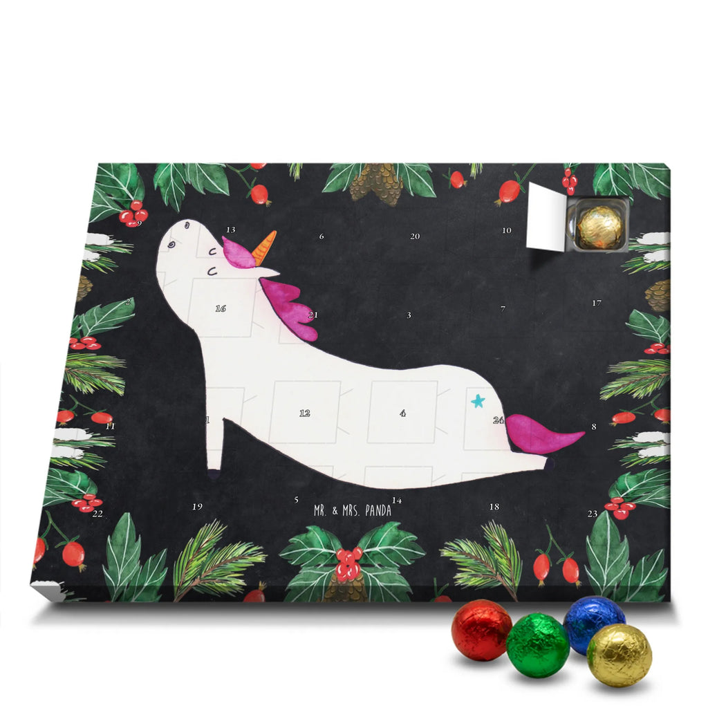 Chocolate advent calendar unicorn yoga mindfulness, relaxation, gift, present, sports, sweet