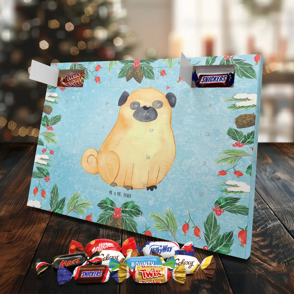 Chocolate advent calendar Pug mutt, dog sayings, love dogs, dog mama, funny gifts for dog owners, woof, what do you give a dog lover, dog breed, Christmas gifts for dogs, gifts for dogs, bag with dog print, love for dogs, hound, dog decorative items, Pug, dog love