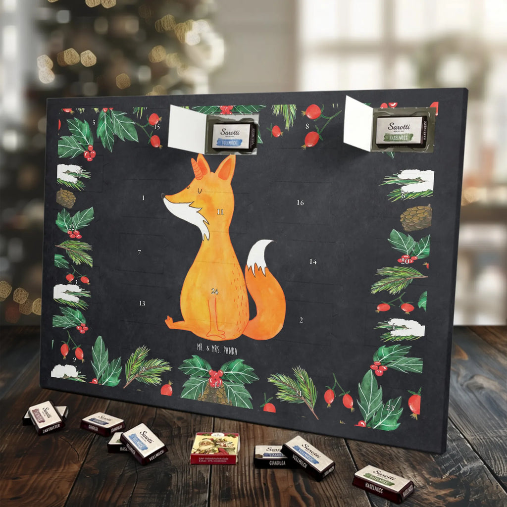 Chocolate advent calendar unicorn Wish foxes, fox horns