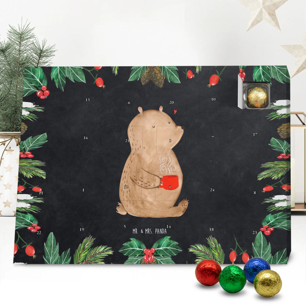 Chocolate advent calendar bear Coffee cuddly toy, teddy bear, morning routine, save the world, bears, good morning, conquer the world