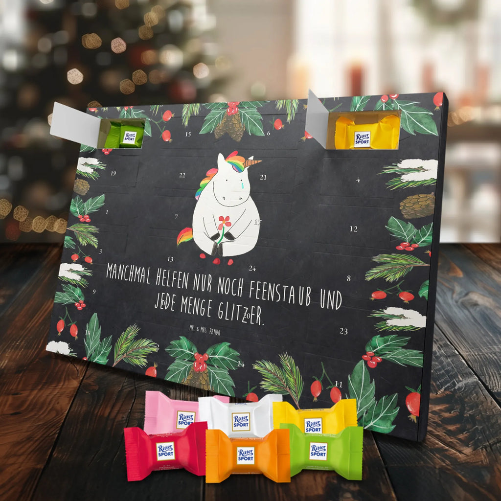 Chocolate advent calendar unicorn Sad friends, Friendship, consoling, grief, greeting card, flower