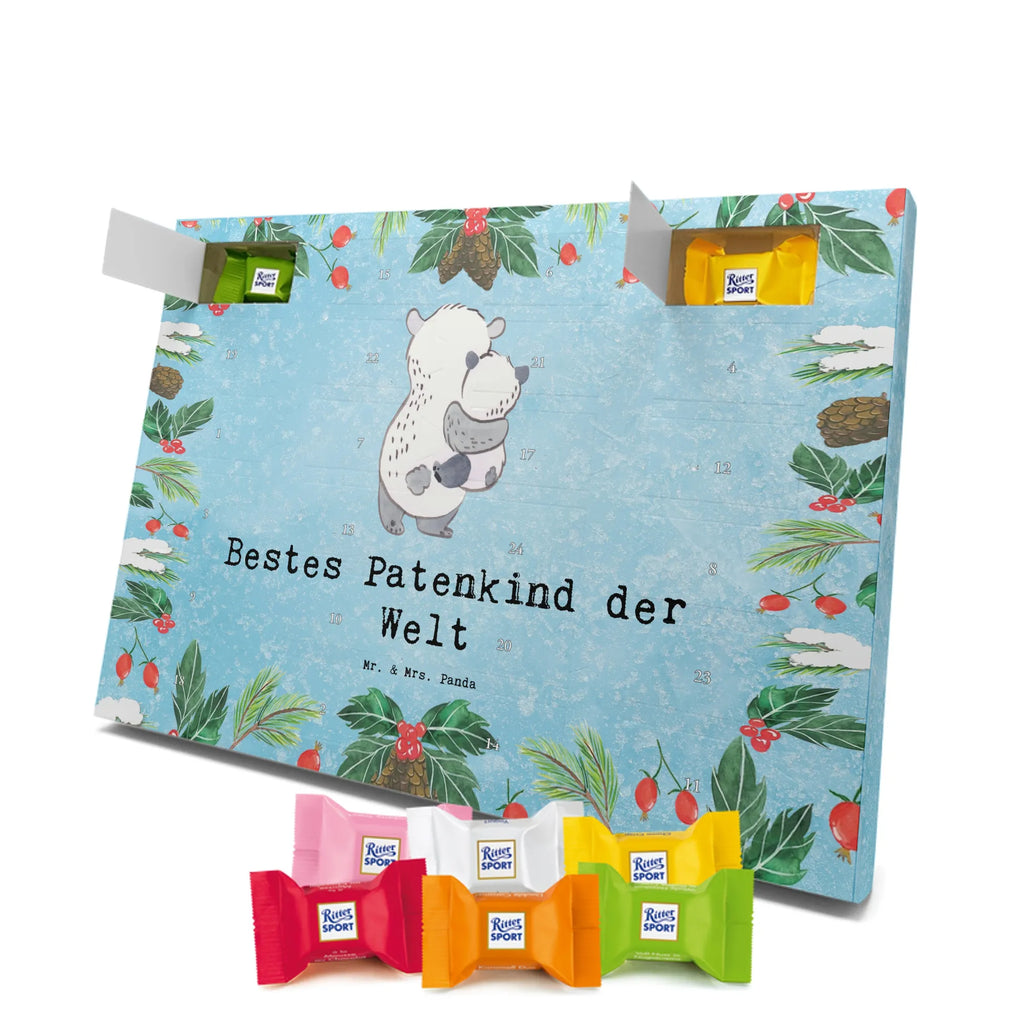 Chocolate advent calendar panda Best godchild in the world gift, birthday, gift idea, birthday present, giving, thank you, for, make you happy, gift tip, christening gift, godfather, Godchild, nephew, baptized, godmother, niece, baptism, christening ceremony