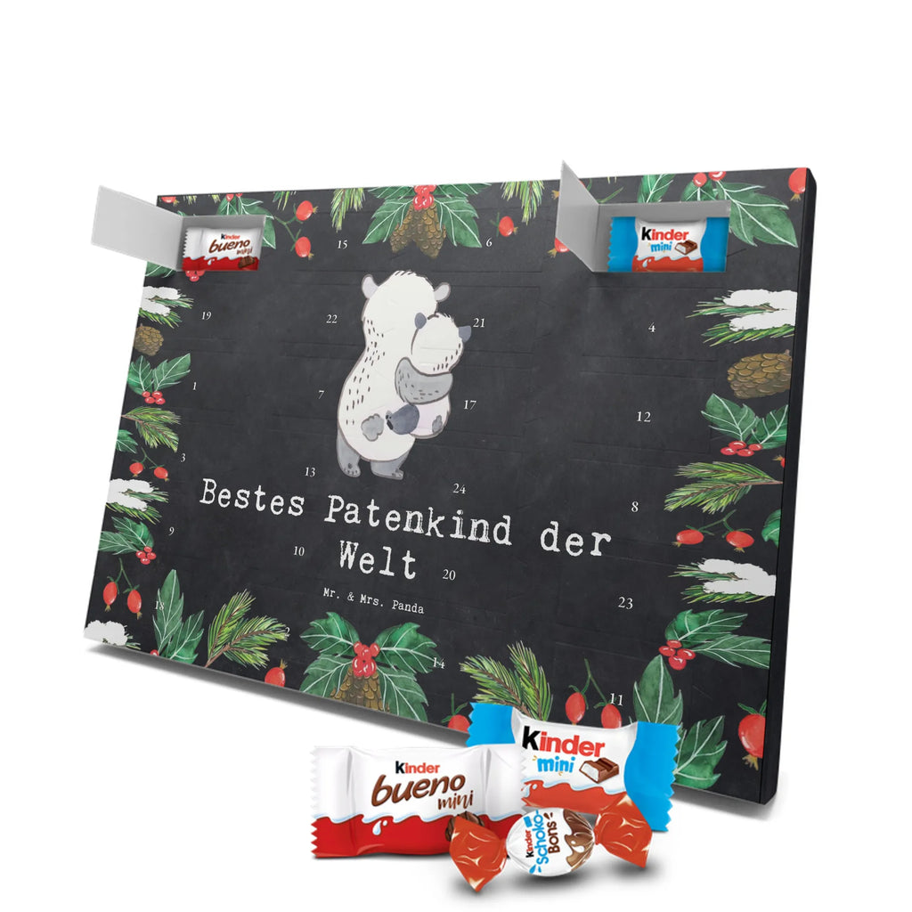 Chocolate advent calendar panda Best godchild in the world gift, birthday, gift idea, birthday present, giving, thank you, for, make you happy, gift tip, christening gift, godfather, Godchild, nephew, baptized, godmother, niece, baptism, christening ceremony