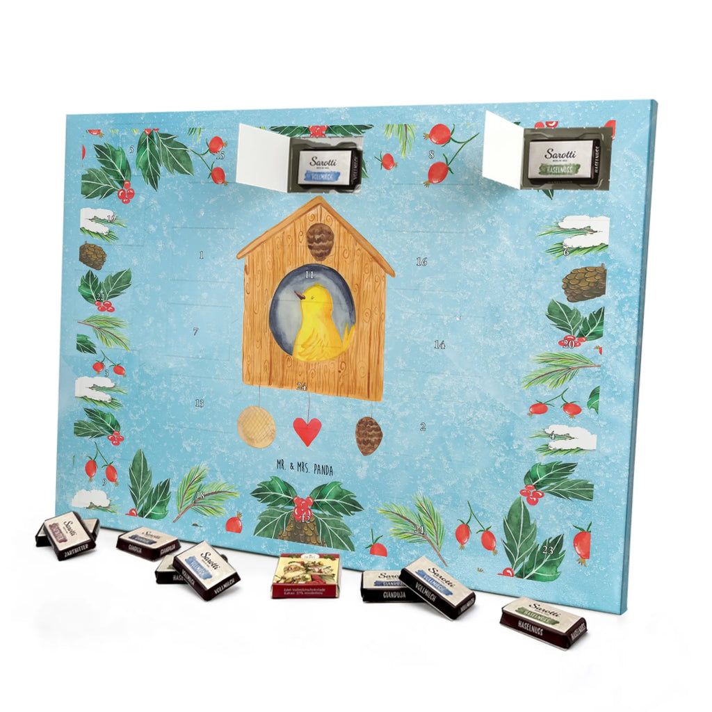 Chocolate advent calendar birdhouse Home gift ideas, gifts, small animals, good mood, cute, funny sayings, cute animal motives, hand drawn, special gifts, card, animal lover, gift, moving out, birdhouse, bird, moving in, house building, moving gift