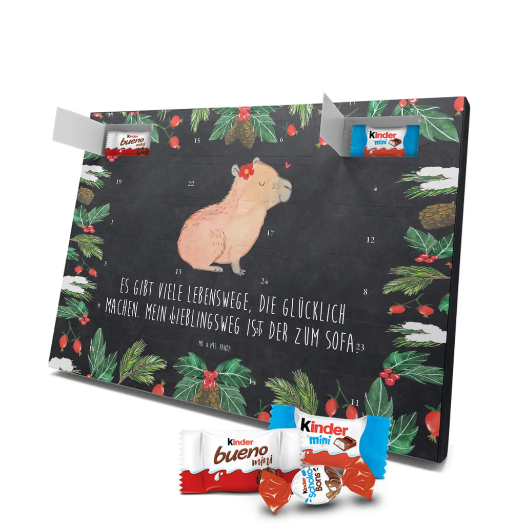 Chocolate advent calendar Capybara flower card, gift ideas, gifts, animal lover, special gifts, cute animal motives, hand drawn, small animals, good mood, cute, funny sayings