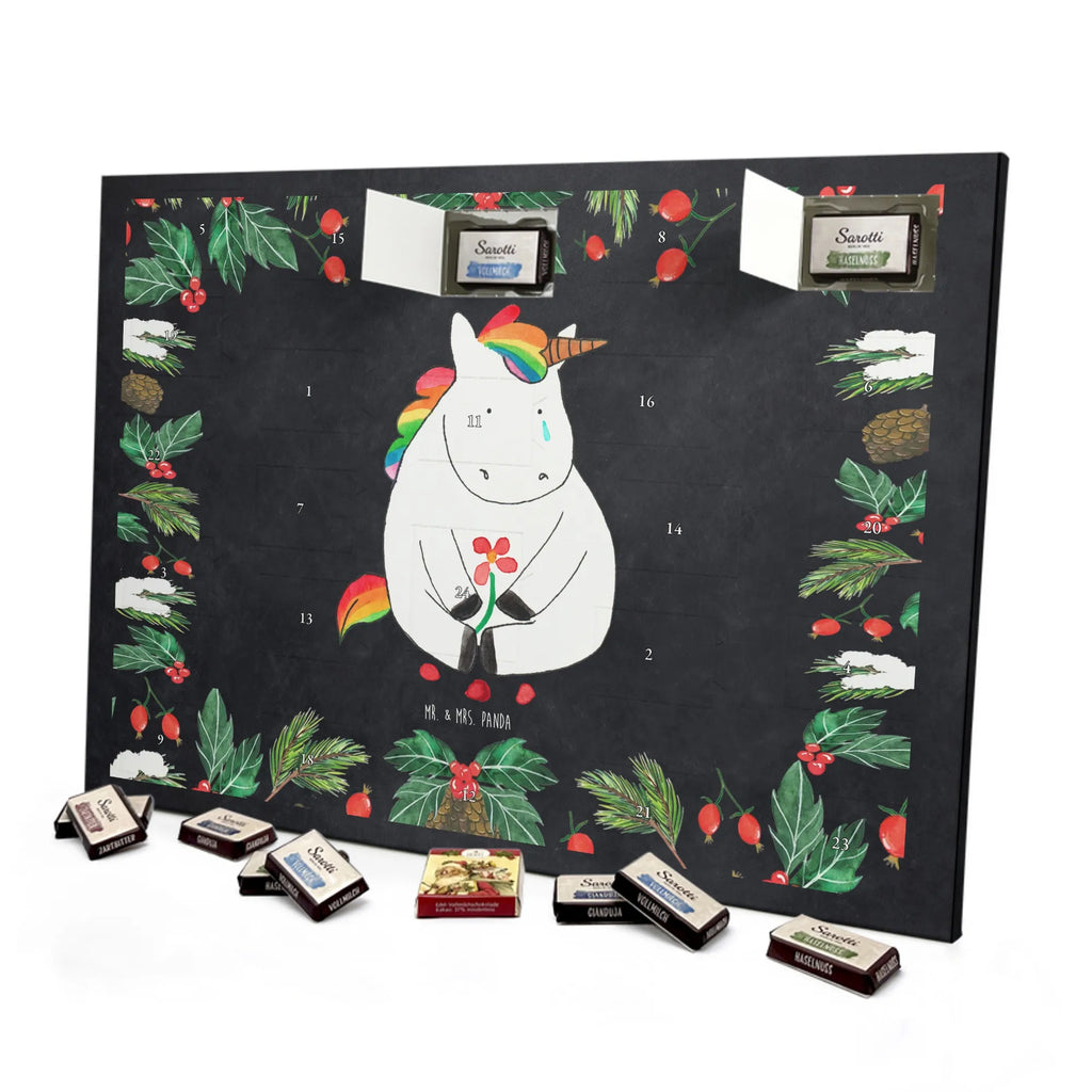 Chocolate advent calendar unicorn Sad friends, Friendship, consoling, grief, greeting card, flower