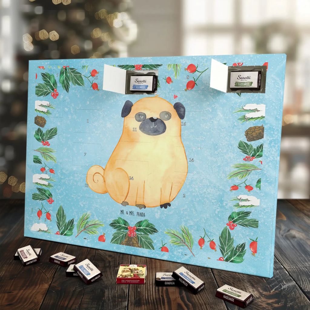 Chocolate advent calendar Pug mutt, dog sayings, love dogs, dog mama, funny gifts for dog owners, woof, what do you give a dog lover, dog breed, Christmas gifts for dogs, gifts for dogs, bag with dog print, love for dogs, hound, dog decorative items, Pug, dog love