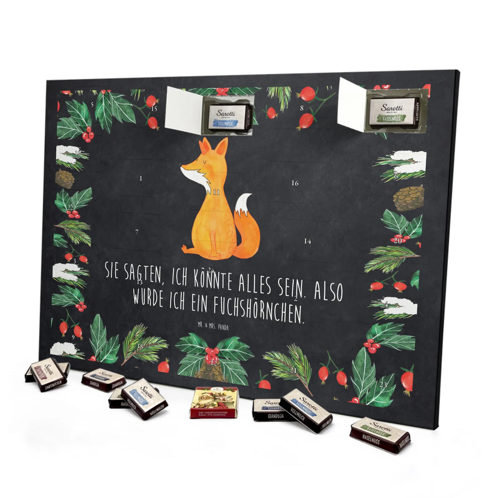 Chocolate advent calendar unicorn Wish foxes, fox horns