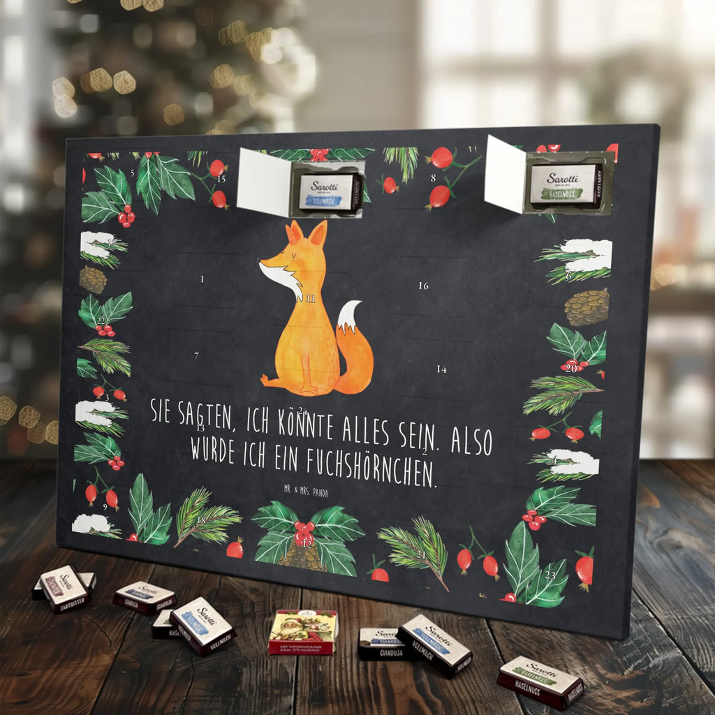 Chocolate advent calendar unicorn Wish foxes, fox horns