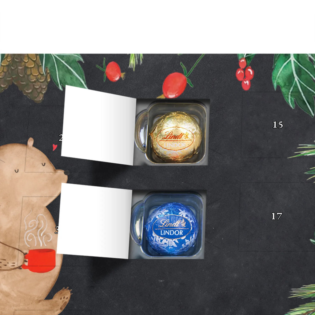 Chocolate advent calendar bear Coffee cuddly toy, teddy bear, morning routine, save the world, bears, good morning, conquer the world