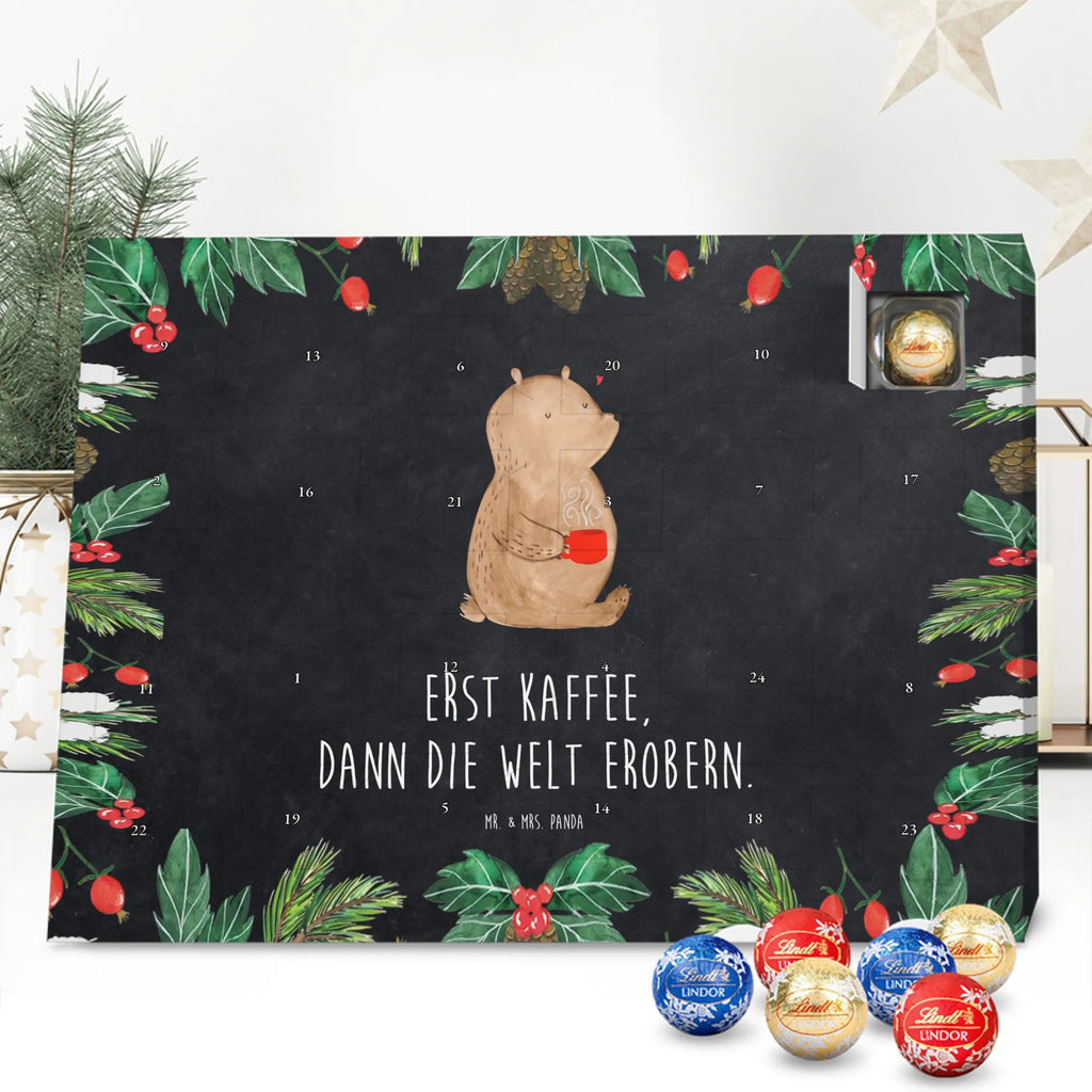 Chocolate advent calendar bear Coffee cuddly toy, teddy bear, morning routine, save the world, bears, good morning, conquer the world