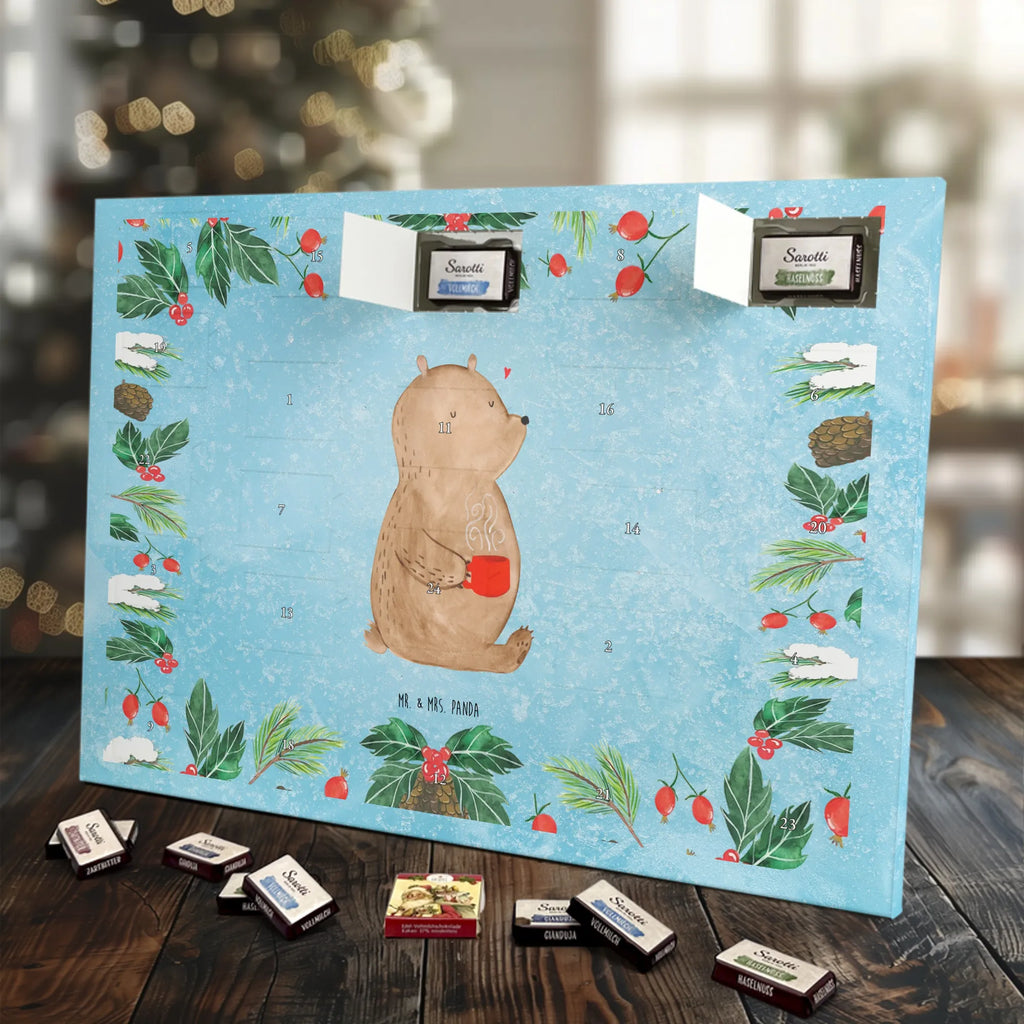 Chocolate advent calendar bear Coffee cuddly toy, teddy bear, morning routine, save the world, bears, good morning, conquer the world