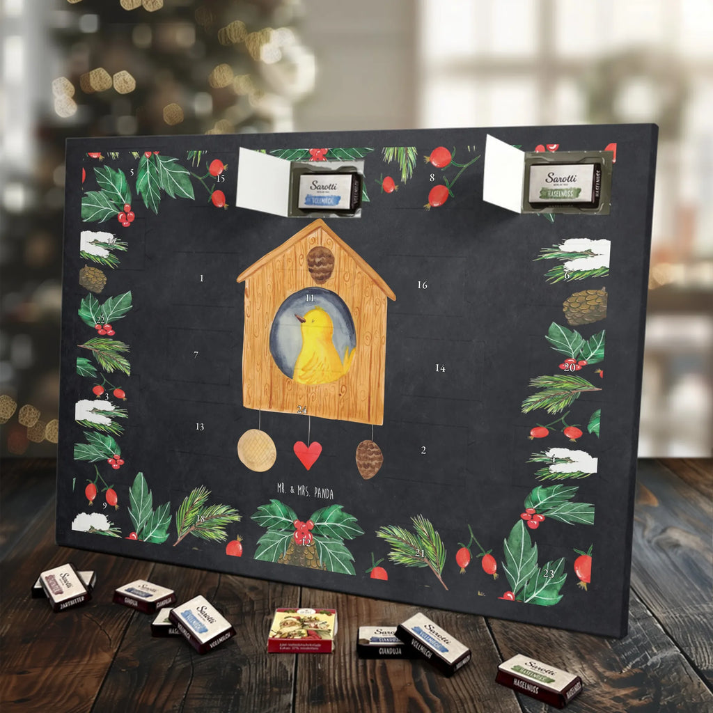 Chocolate advent calendar birdhouse Home gift ideas, gifts, small animals, good mood, cute, funny sayings, cute animal motives, hand drawn, special gifts, card, animal lover, gift, moving out, birdhouse, bird, moving in, house building, moving gift